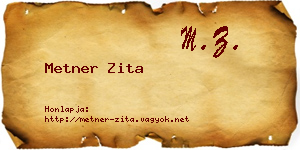 Metner Zita névjegykártya